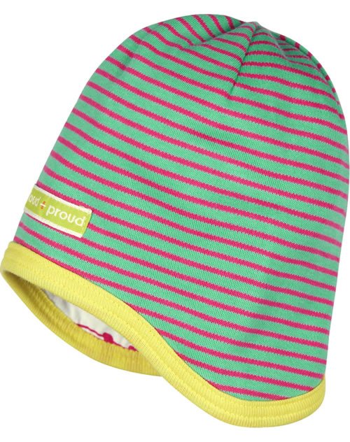Passamontagna Unisex Bambino Loud + Proud 0-24 Mesi | Cotone Biologico Certificato GOTS | Ultramarine A Righe - 5