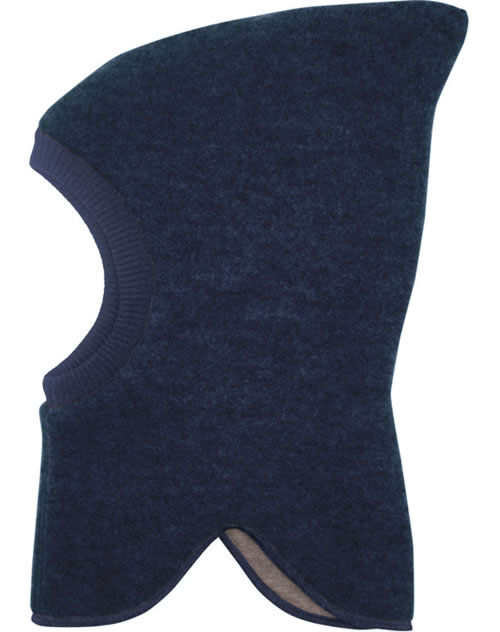 Loud + Proud Passamontagna Unisex A Righe In Cotone Bio GOTS - Per Bambini 0-24 Mesi, Colore Blu Oltremare, Regolabile Con Coulisse