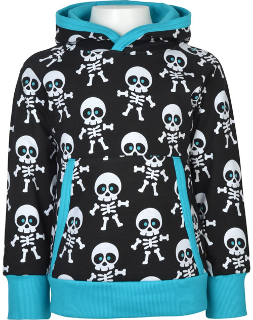 Generisch Rückenprint Hoodie Damen Totenkopf Kapuz Produktbild-Vorschau 7