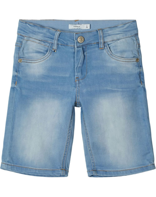 Name it kids Nkfkat DNM Long Skirt 3724-Be Noos, blauw (light blue denim), 128 cm