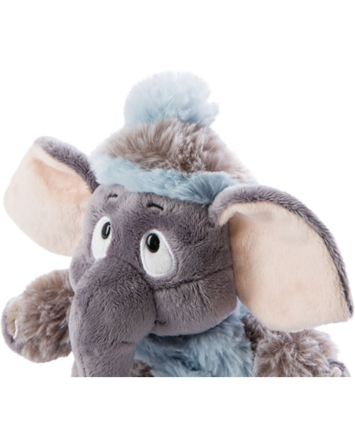 NICI Elefant van 20 cm met kleine olifant van 6 cm, grijs, knuffeldier