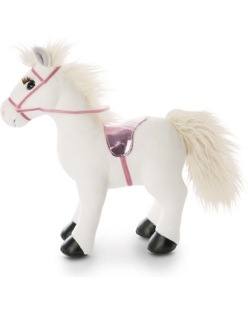 Uni-Toys Plüschpferd Mit Sattel – Dunkelbraun, 24 Cm, Kuscheltier Für Kinder
