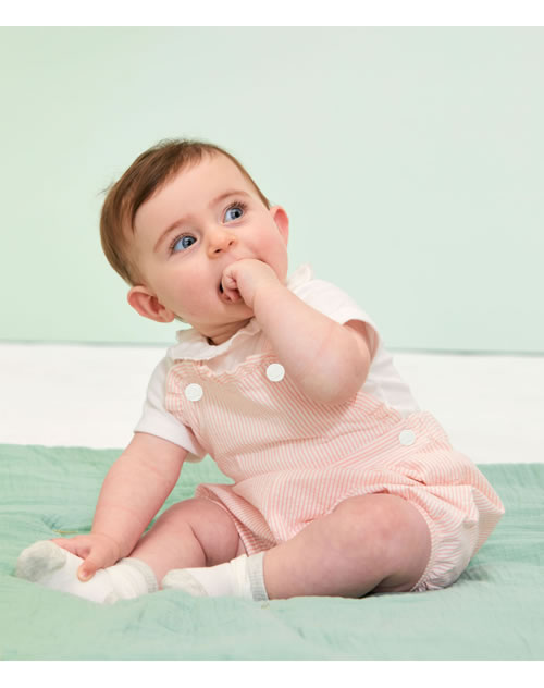 Petit Bateau Baby-Body Langarm - Gestreifter Body Für Mädchen