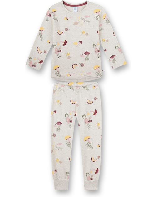Sanetta Mädchen Schlafanzug Lang Beige Pyjamaset 