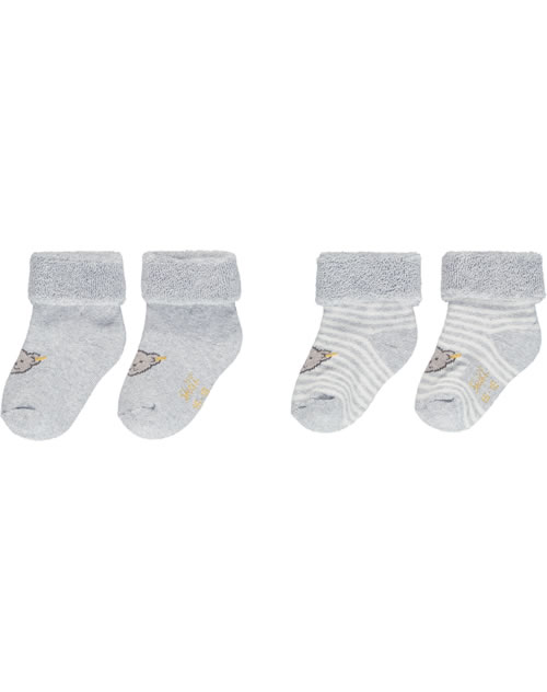 Steiff Calzini Mini Basic 2 Paia Unisex - GOTS Cotone Biologico 95% - Lavabili In Lavatrice - Bambini E Ragazzi
