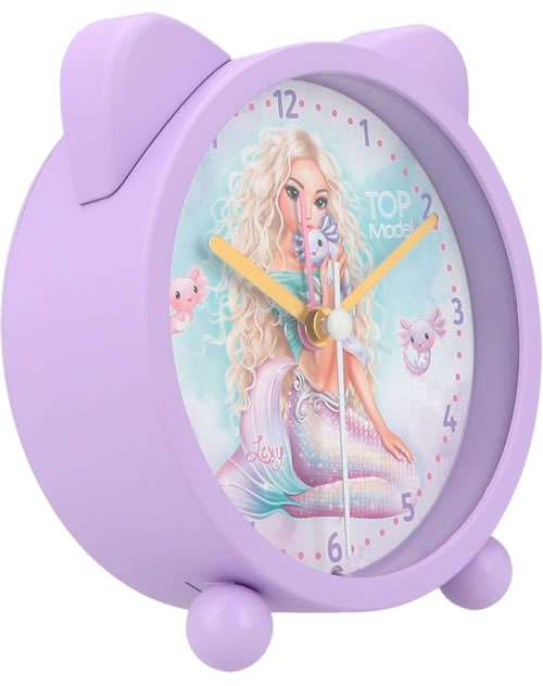 Eurotime Meerjungfrau Wecker Mint Weiß - Geräuschlos Für Kinderzimmer