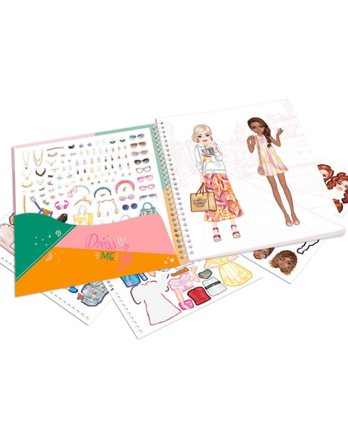 Libro De Pegatinas TOPModel Cutie Star Dress Me Up | 24 Páginas + 7 Hojas De Pegatinas De Moda | Libro Creativo Para Diseñar