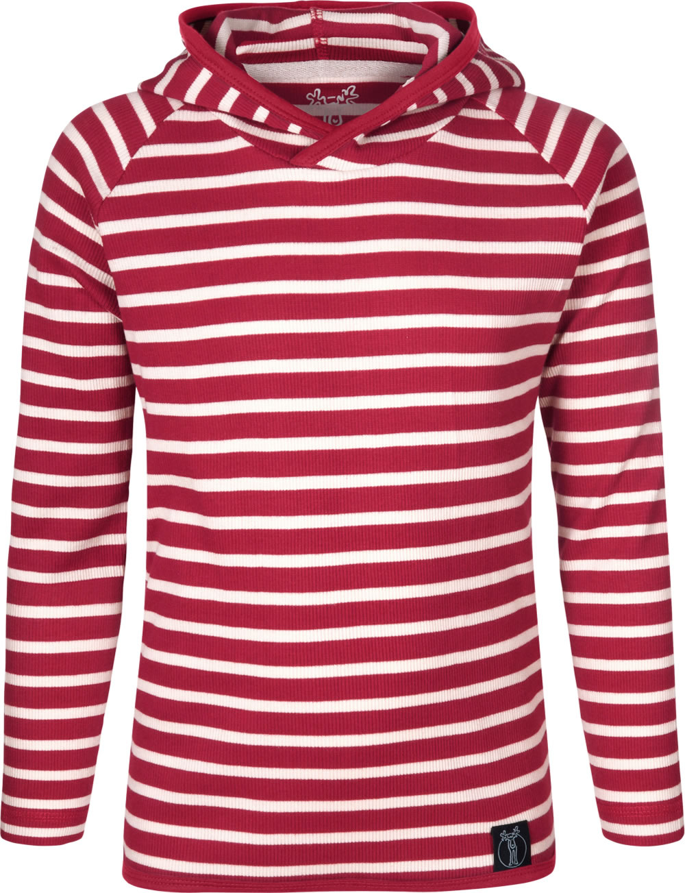 ELKLINE Kinder T-Shirt Candystriped | Gestreift, Aus Baumwolle | Mit Rundhals Und Lederoptik-Badge
