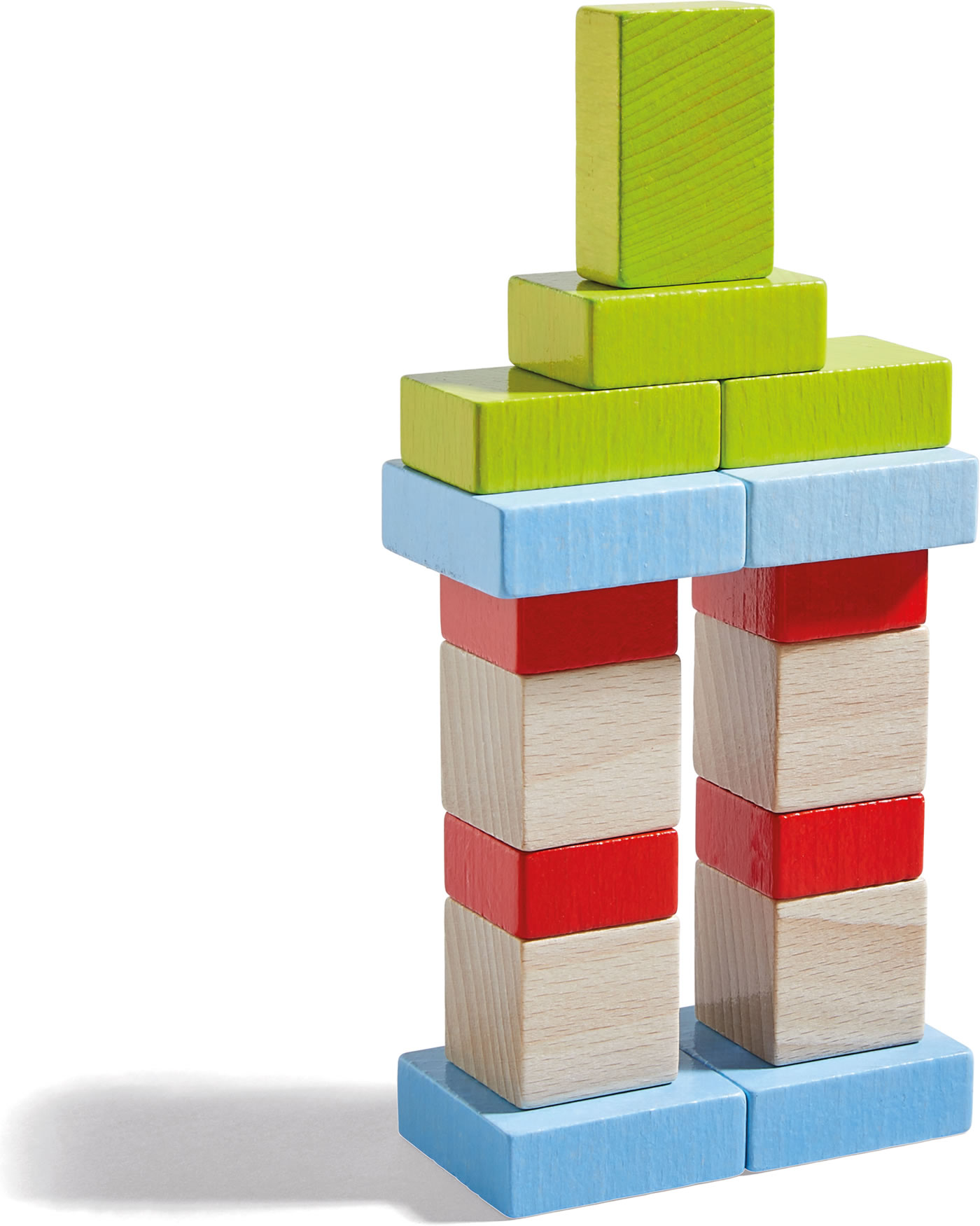 HABA 3D-Legespiel Aerius – 20 Holzbausteine In Blau & Natur, Fördert Kreativität & Feinmotorik Ab 3 Jahren