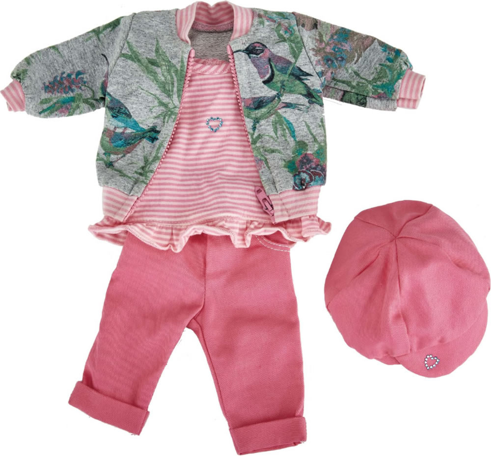 2-teilige Puppenkleidung, Größe 34–46 Cm – Unterwäsche/Bademode/Sommersets, 100% Baumwolle – 2 Sets