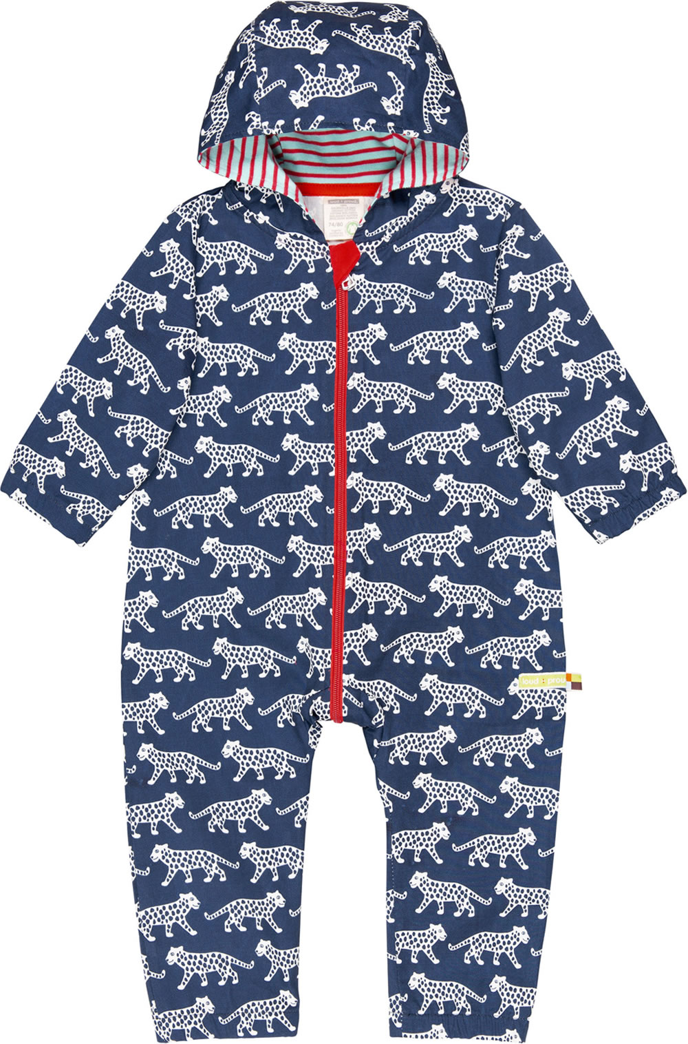 loud proud Unisex baby waterafstotend met teddyvoering, GOTS- gecertificeerd Outdooroverall, Plant, 50-56