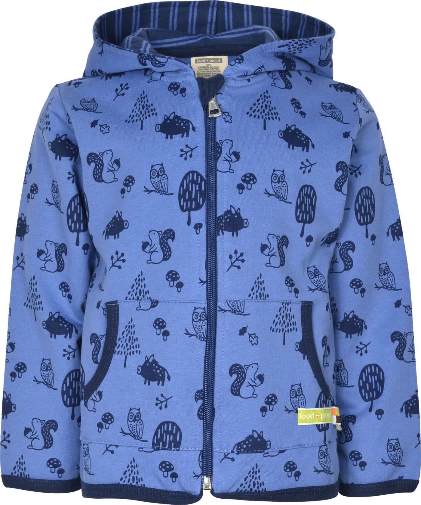 Loud + Proud Felpa Per Bambini Con Maniche A Raglan, Girocollo, In Puro Cotone Biologico, Certificata GOTS, Unisex, Vestibilità Comoda