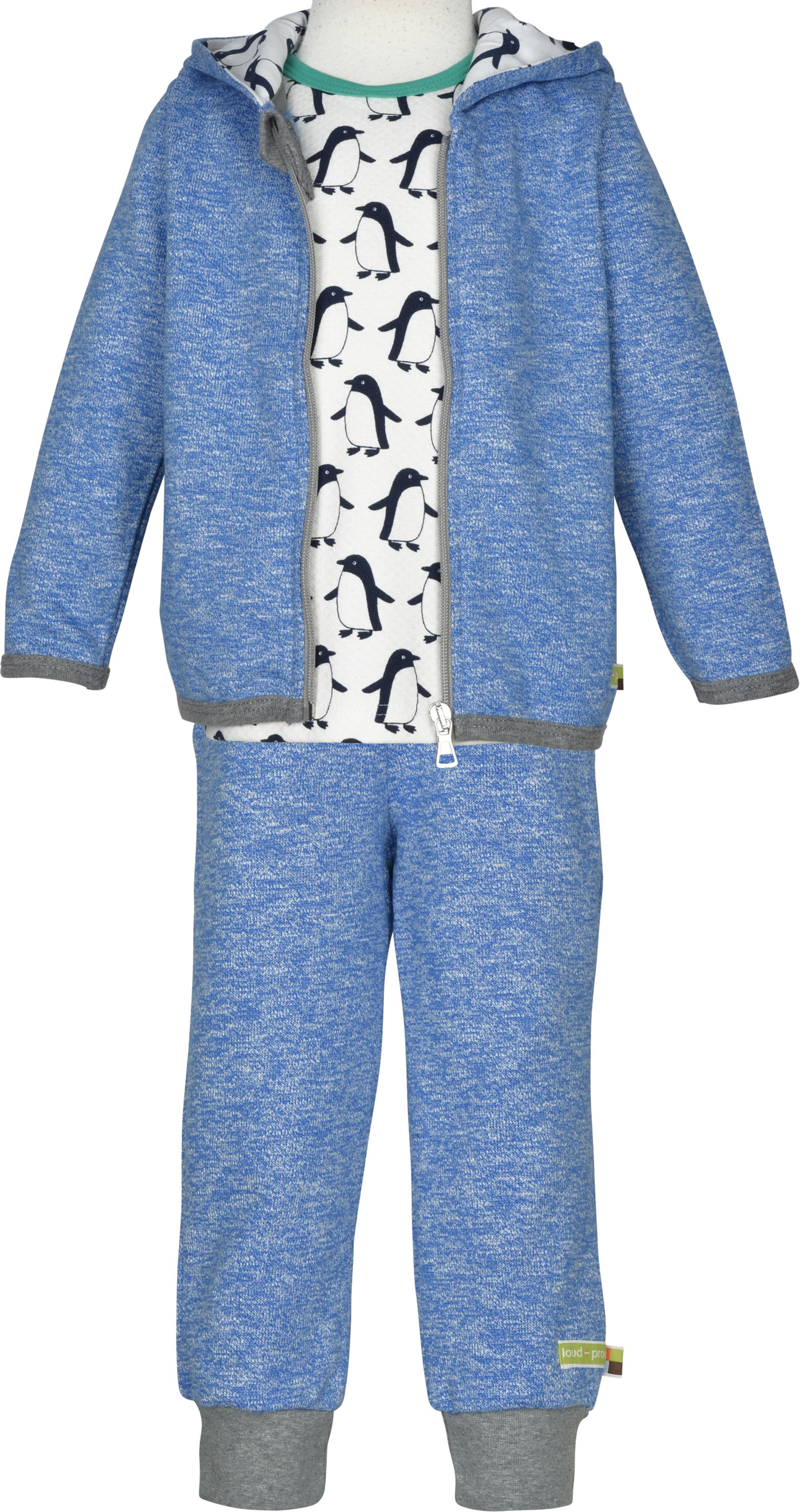 Giacca Bambini Unisex Loud + Proud Con Cappuccio In Cotone Biologico Certificato GOTS - Senza Maniche, Chiusura Lampo - 3