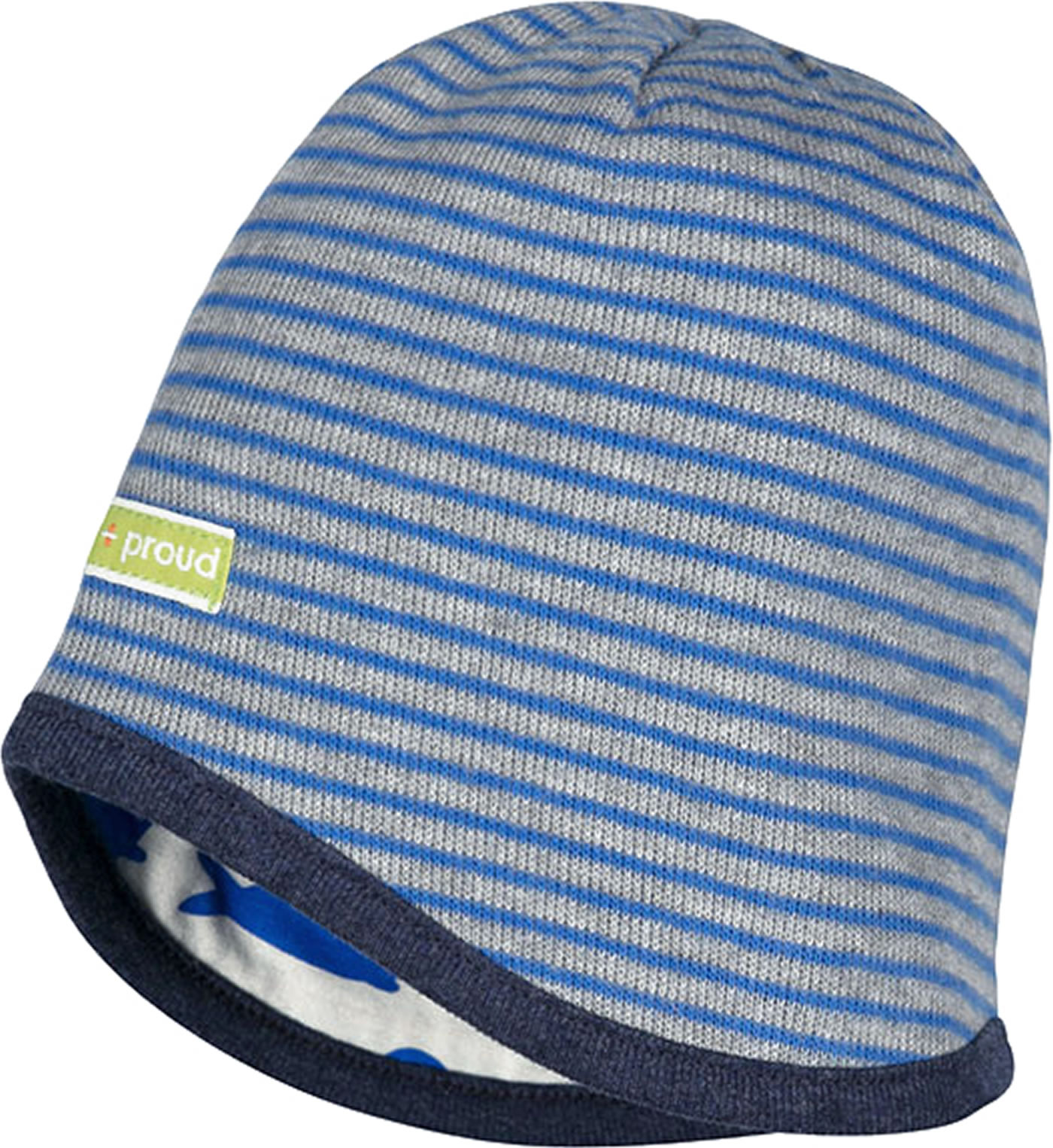 Loud + Proud Kinder Wendemütze Ringel - Bio Baumwolle GOTS Zertifiziert