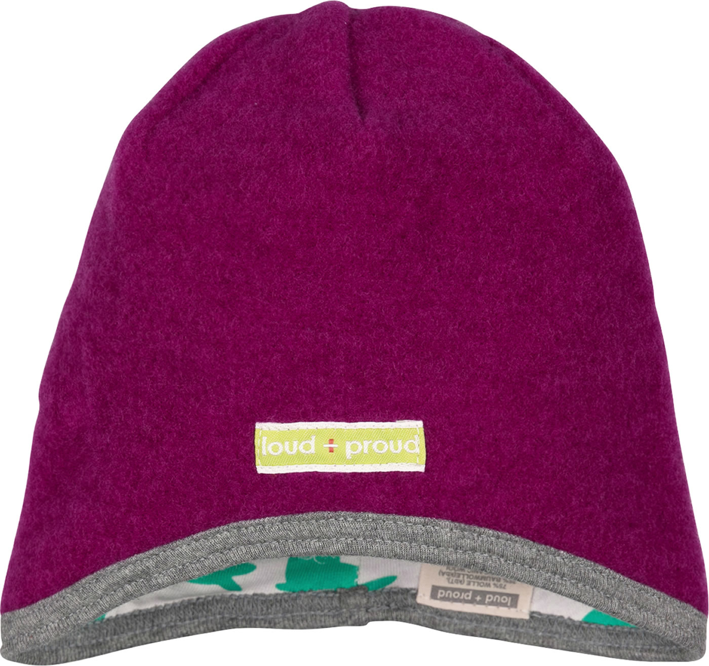 Loud + Proud Kinder Wollfleece Mütze - GOTS Zertifiziert & Nachhaltig