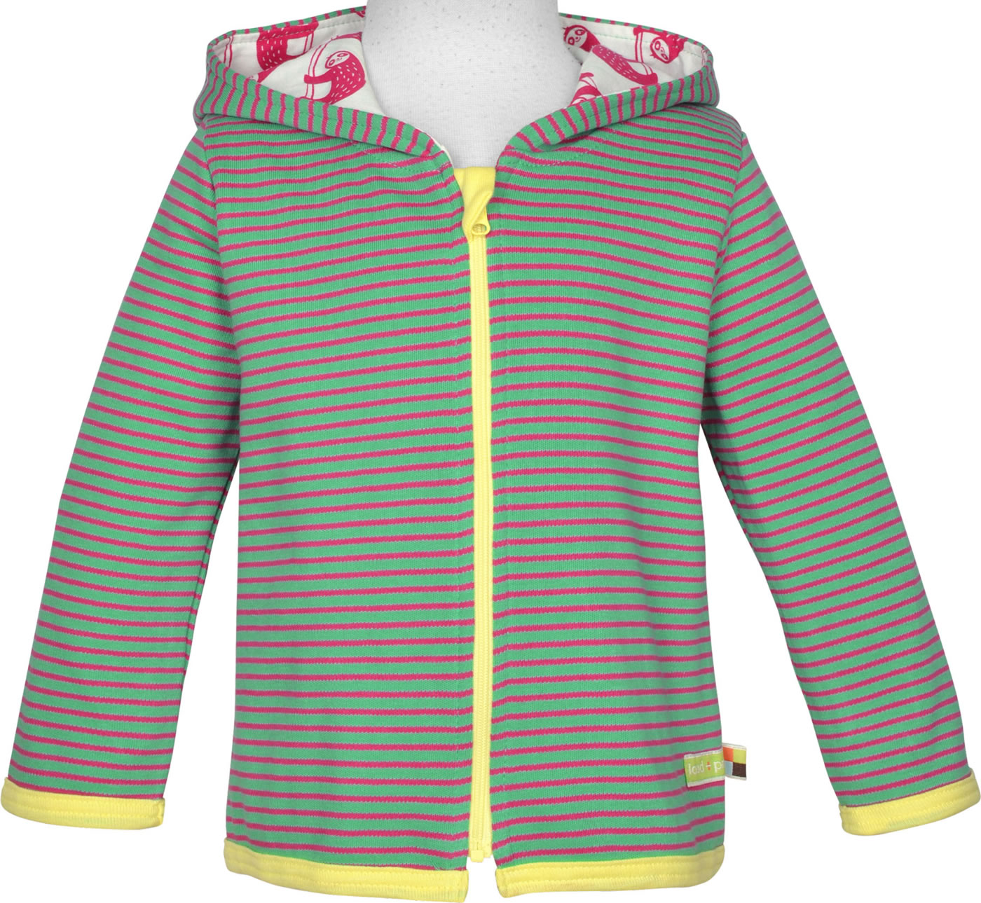 loud + proud Wendejacke Ringel, GOTS Zertifiziert Unisex-Bambini e Ragazzi