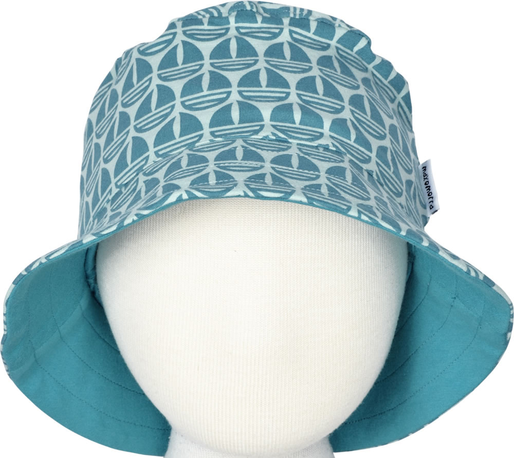 Bosto Trilby Sommerhut – Knitterfreundlich, Mit Farbig Abgesetzter Krempe (Grau-Blau, S/M 55-57 Cm, 100% Polyester)