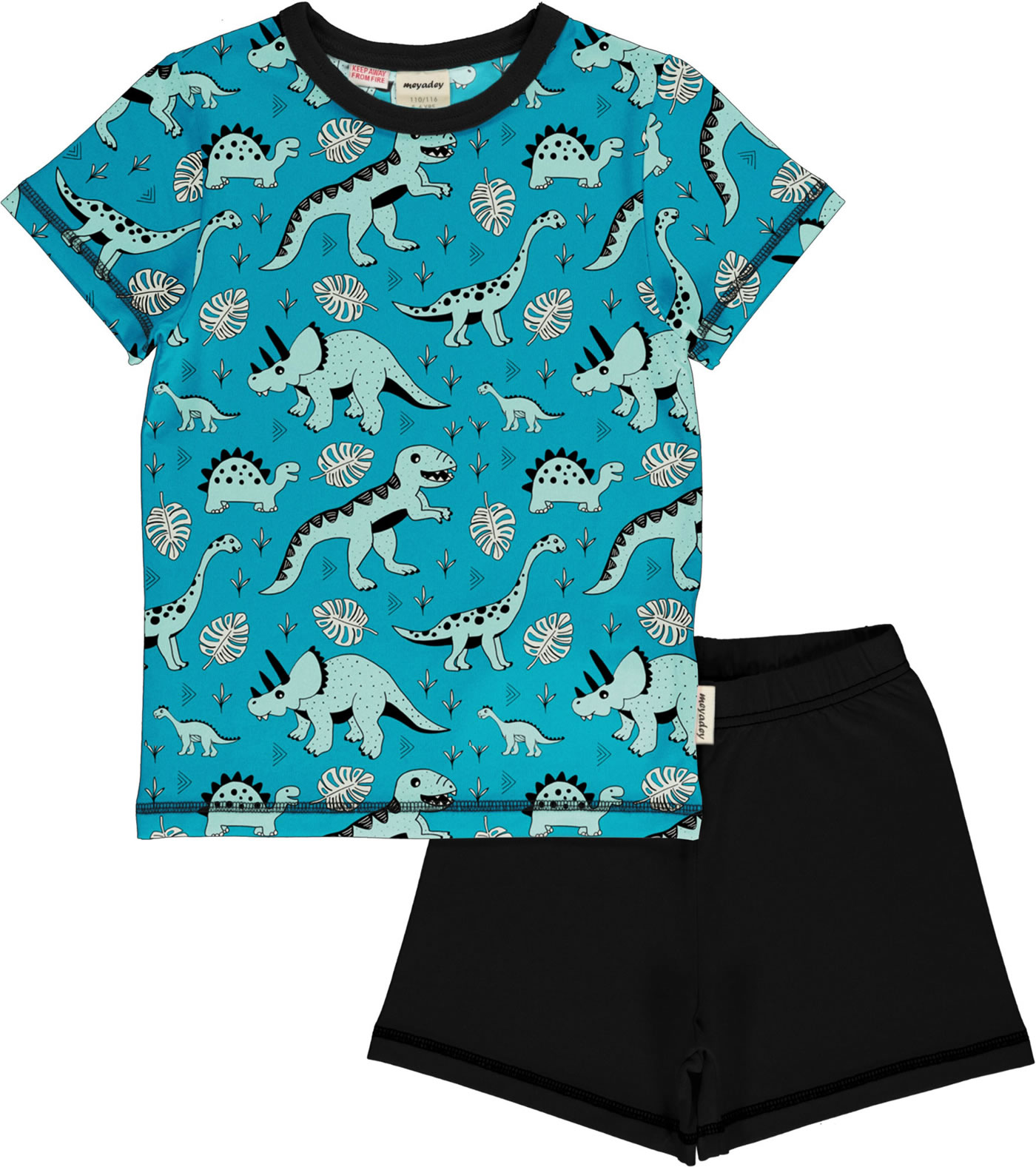 Kinder Schlafanzug 2-teilig Mit Dino-Print - 100% Baumwolle