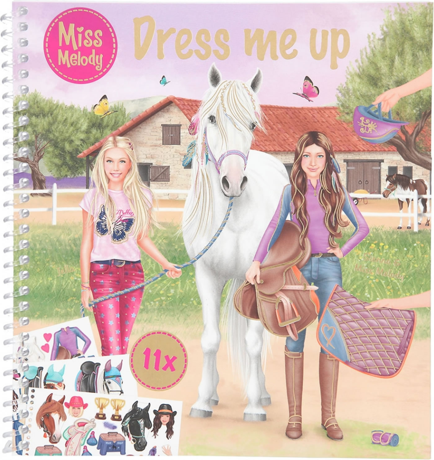 Stickerbuch Dress me up Jella & Sienna MISS MELODY NEU 