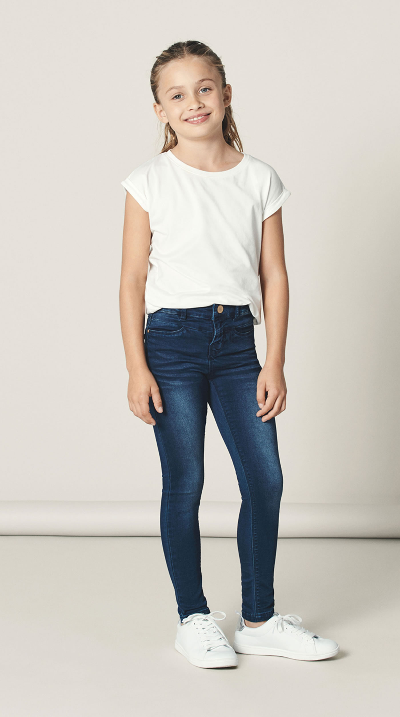 Coton Bio Polyester Recyclé NAME IT Jeans Fille - Skinny Stretch