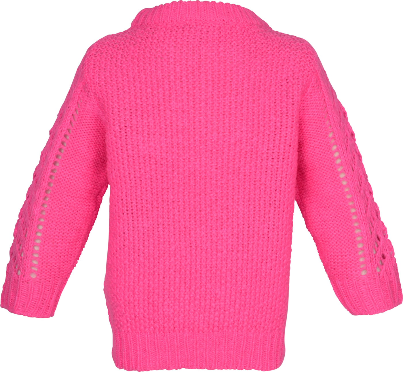 NAME IT Mädchen Pullover Mit Perlen - Blauer Strickpulli Aus Weicher Viskose