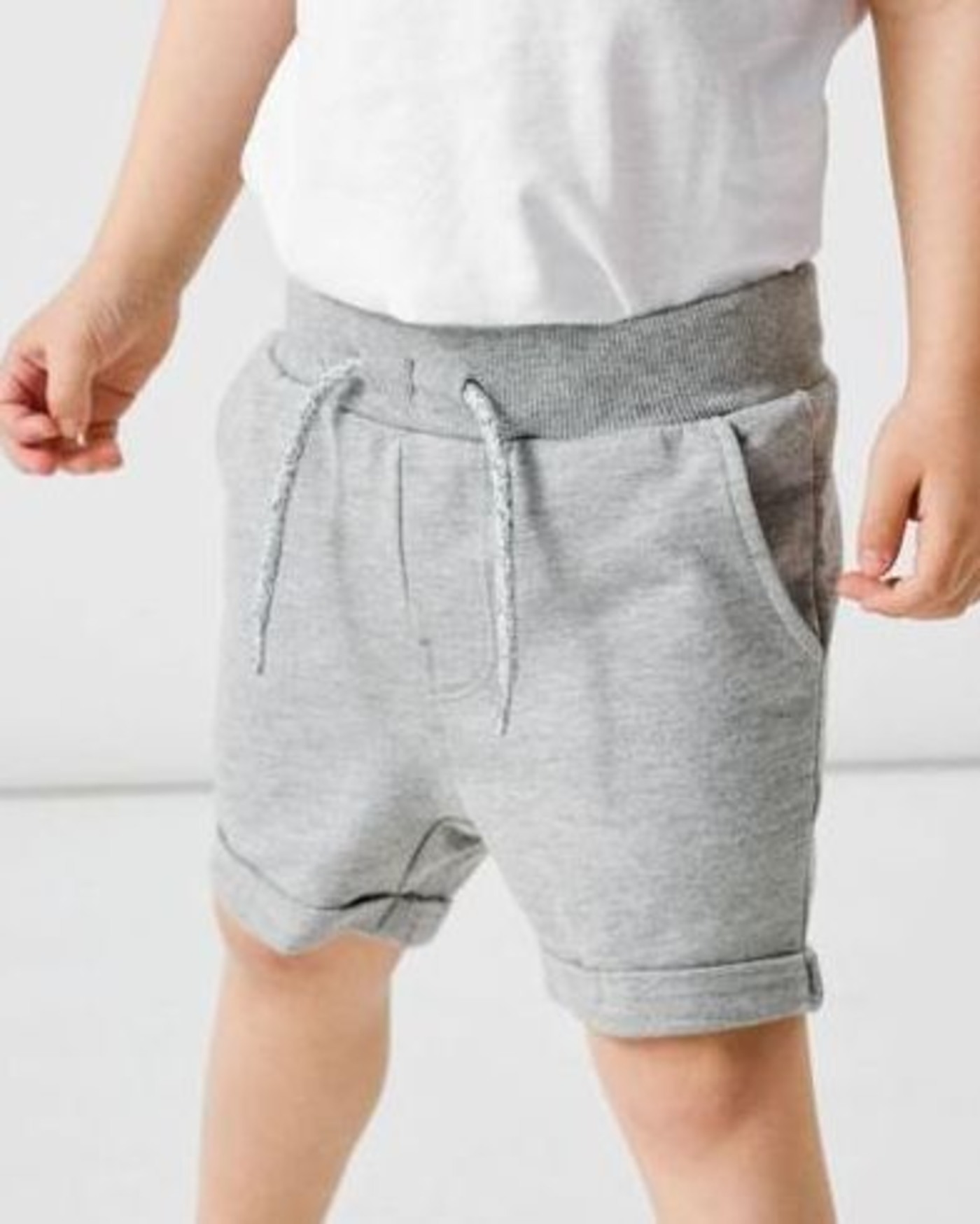 Name it Sweat-Longshorts aus 100 % Baumwolle NKMVERMO NOOS - Grey Melange - 116