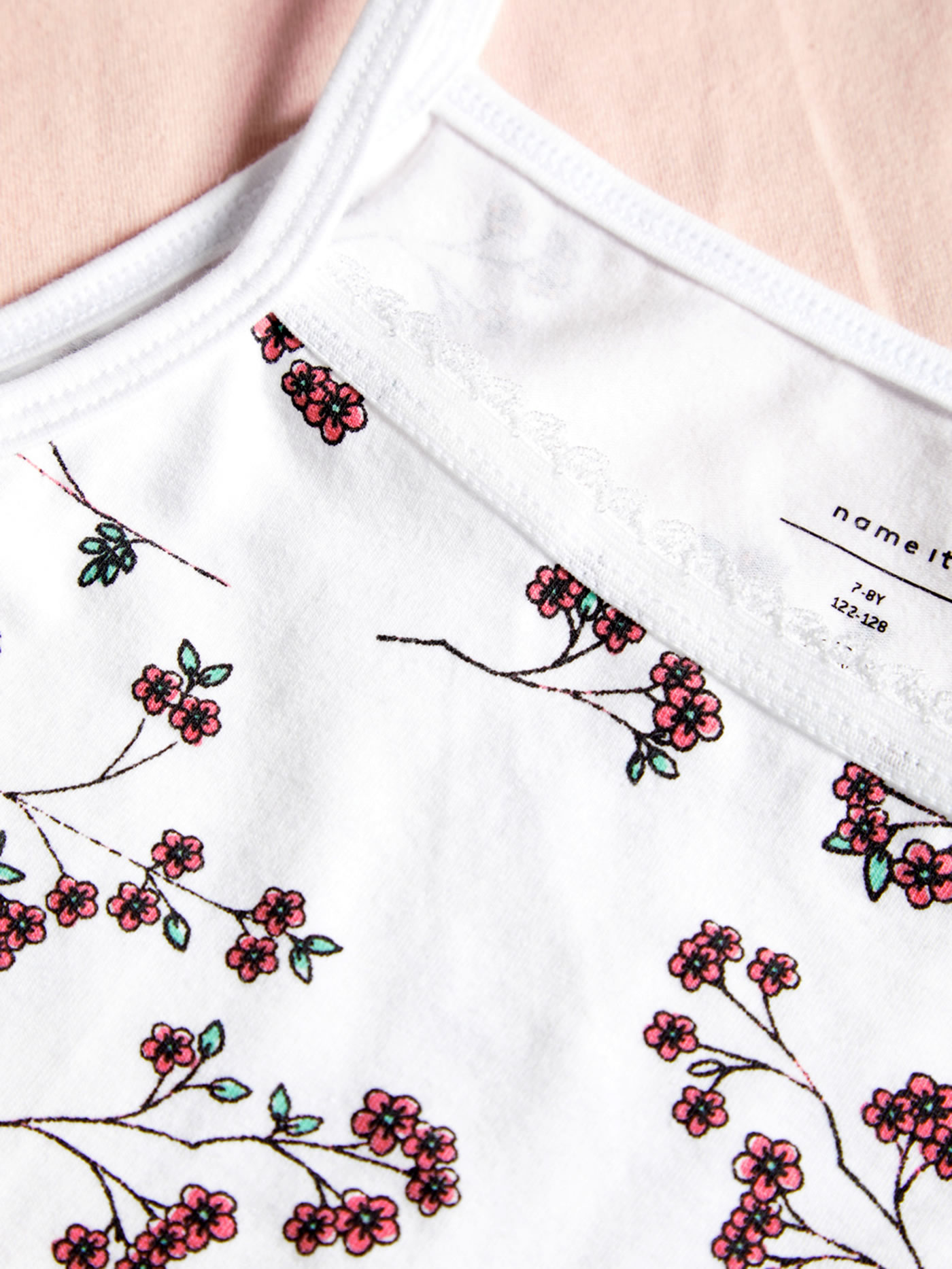 NAME IT Mädchen Unterwäsche Set 4-teilig - Buttercream Floral Design