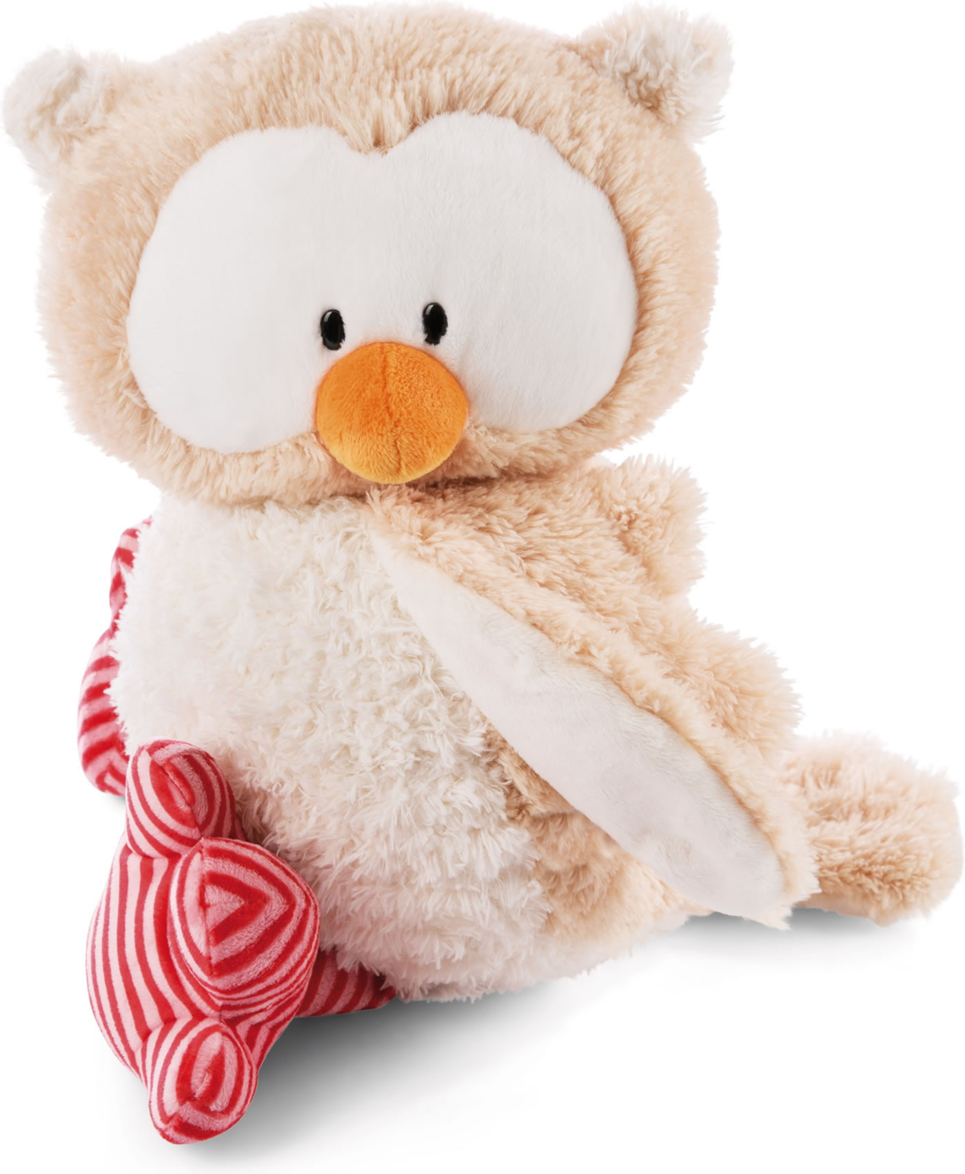NICI- Peluche Owluna avec tête pivotante 50cm, 46097, Beige