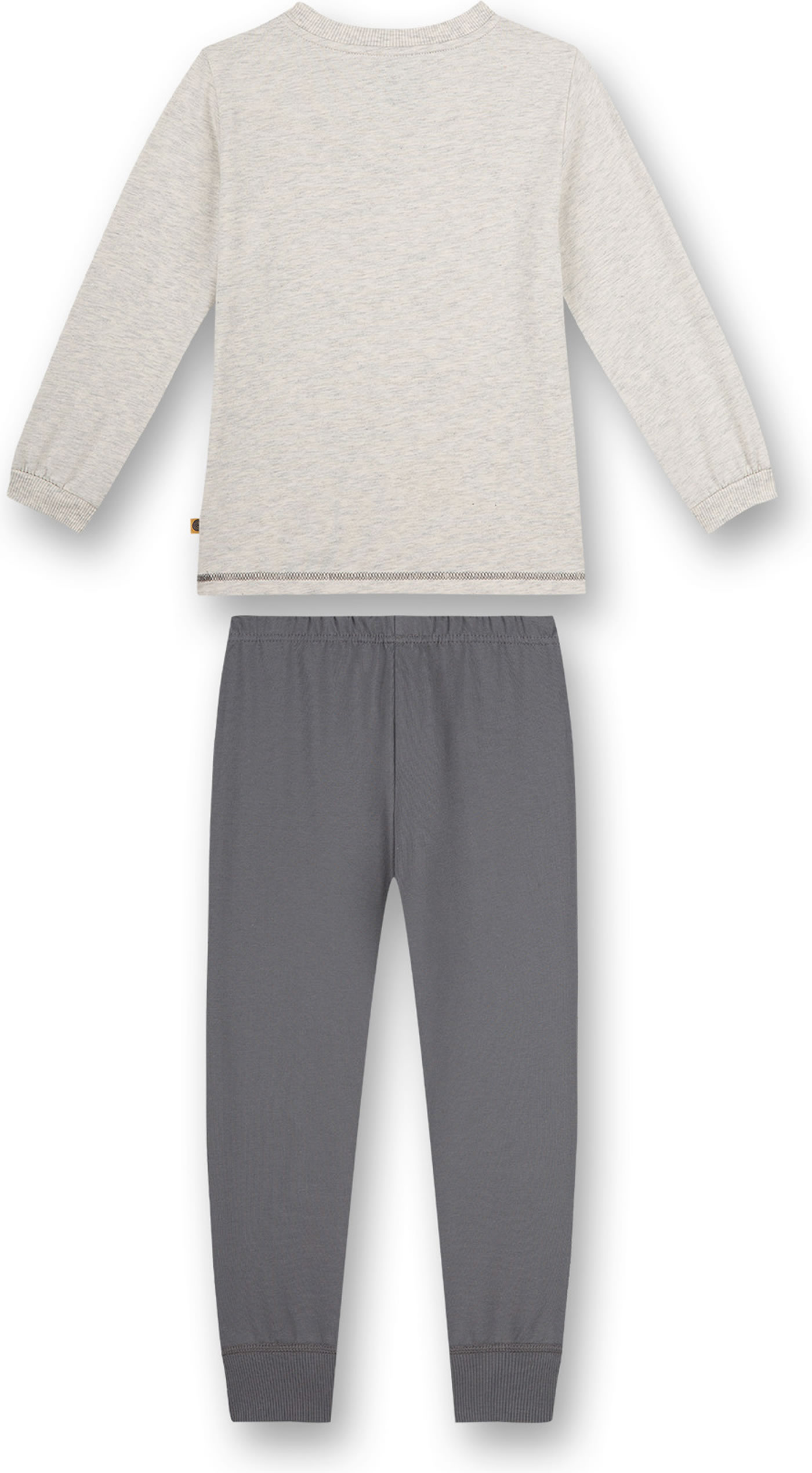 Sanetta Schlafanzug Hellgrau Melange Set di Pigiama, Grigio, 116 Bambino
