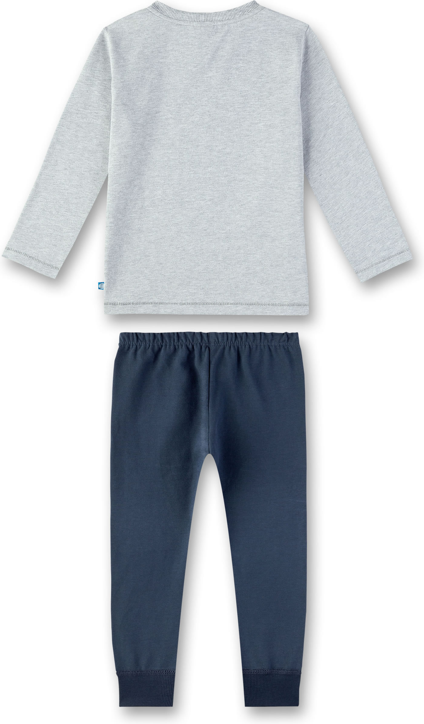 Sanetta Schlafanzug Lang Grau Set di Pigiama, Grigio Chiaro Melange, 98 cm Bambino