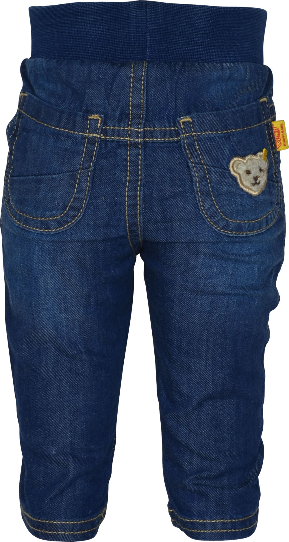 Steiff Jeanshose Pantaloni, Plum Kitten, 80 Bambino