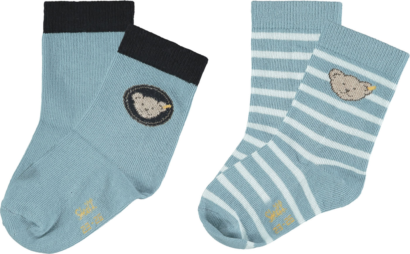 Steiff Basic Baby Socken 2 Pack GOTS Unisex Children, CELESTIAL BLUE, 14