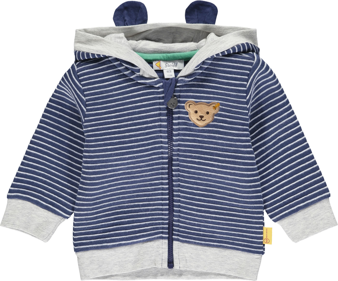 Steiff Kapuzenjacke Für Kinder Aus Weichem Jersey, Mit Teddybär-Motiv – Praktisch, Gemütlich Und Unisex