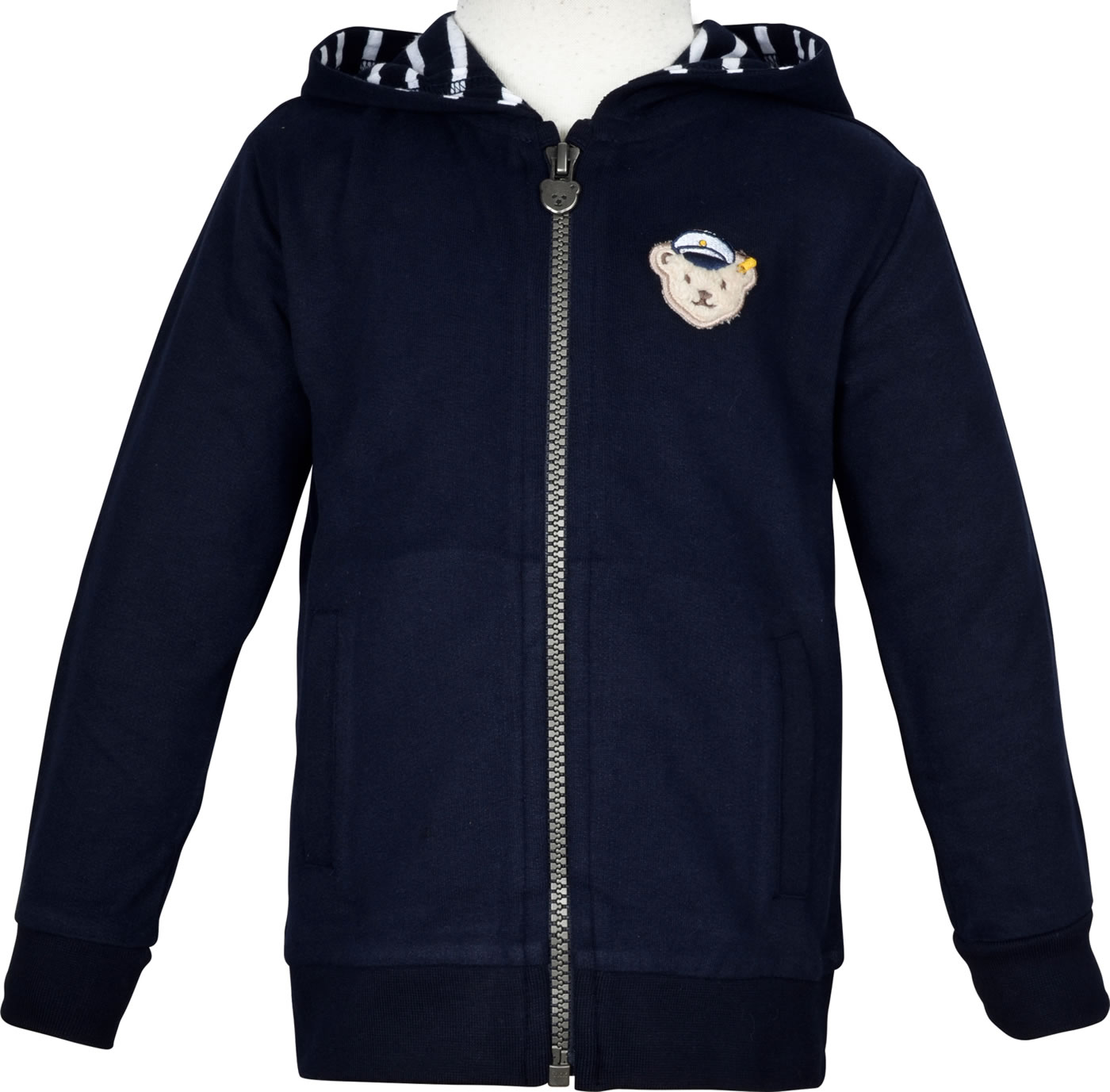 Steiff Sweatjacke Felpa, Blu Navy, 92 Bambini e Ragazzi
