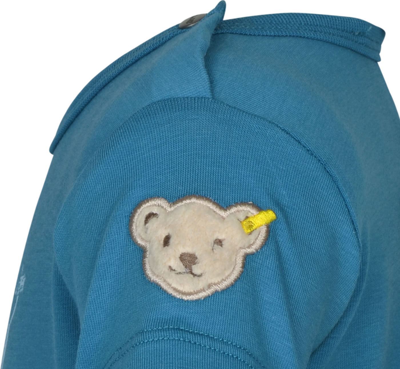 Steiff Baby-Mädchen Kurzarm T-Shirt Mit Gerafften Ärmeln – Weicher Jersey, Praktische Druckknöpfe