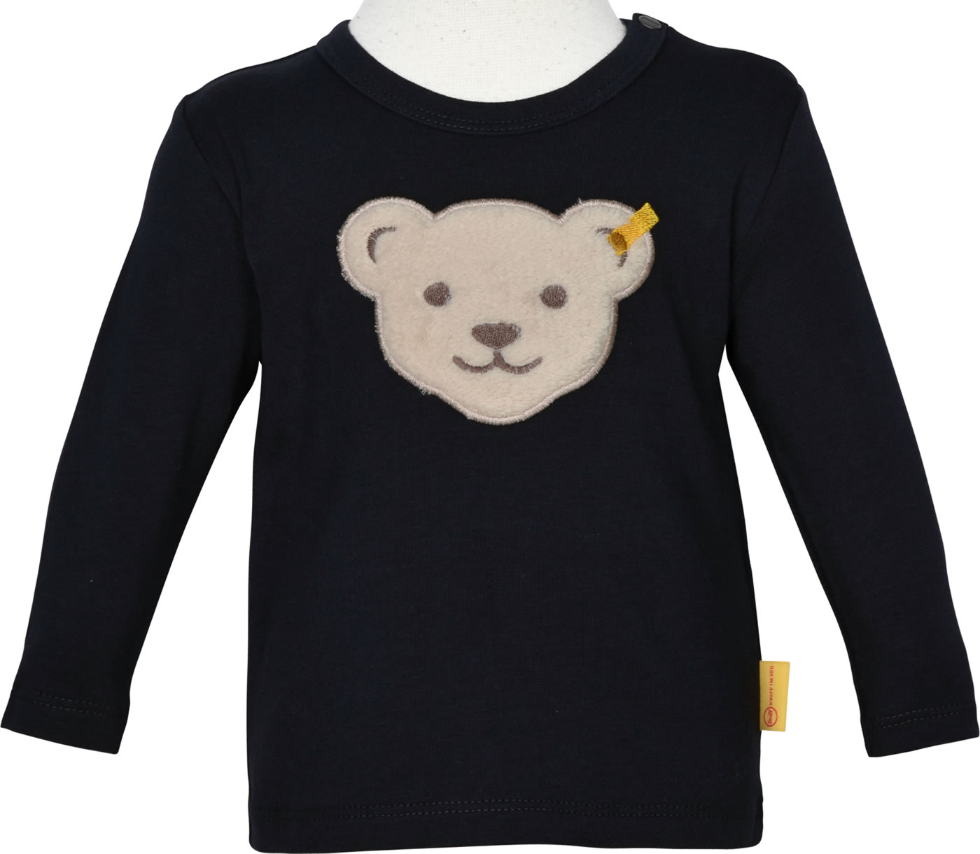 Steiff T-Shirt Langarm Maglietta a Maniche Lunghe, Rosa Acceso, 92 Bimba