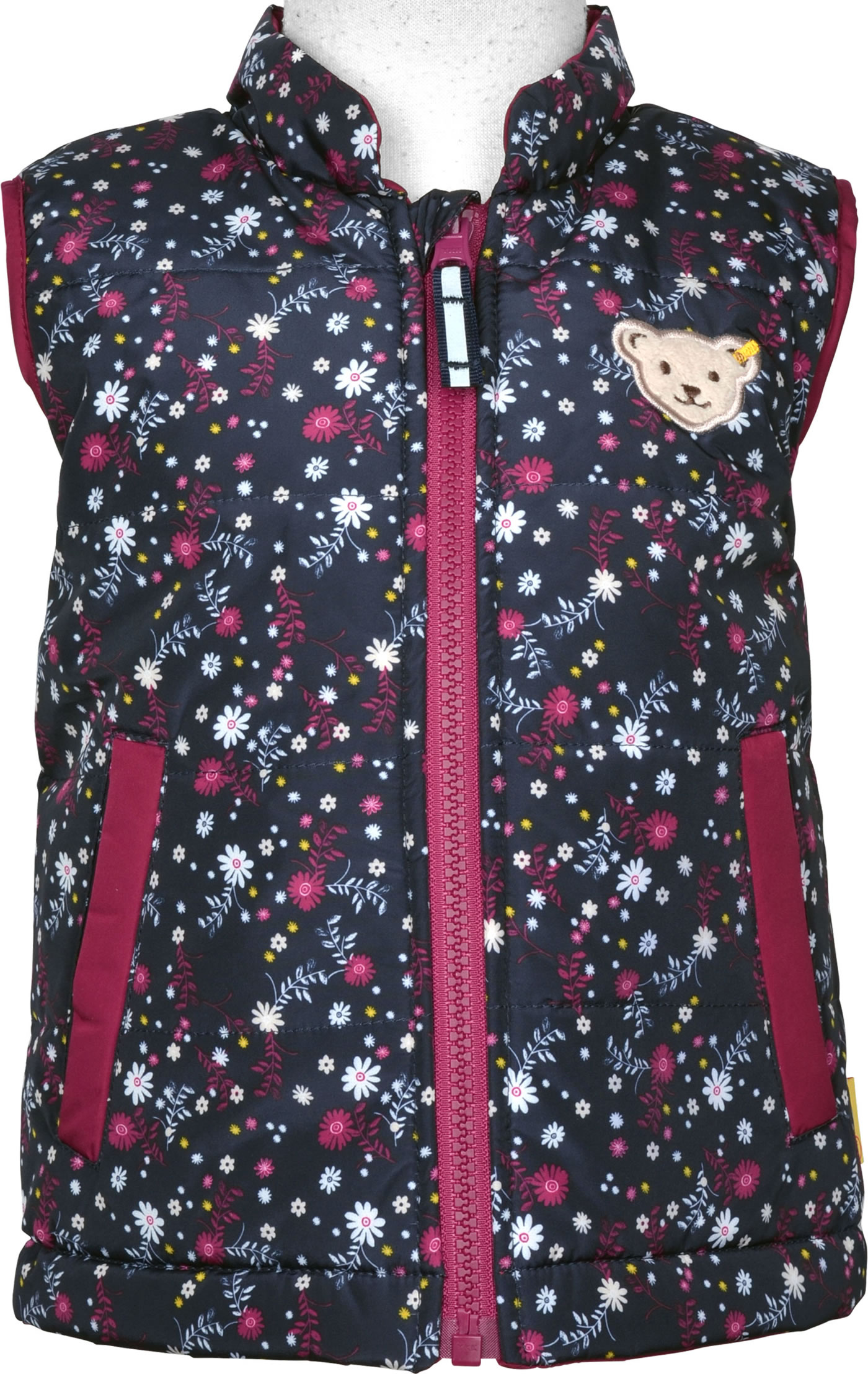 Steiff Weste Gilet, Blu Yonder, 92 cm Bambini e Ragazzi