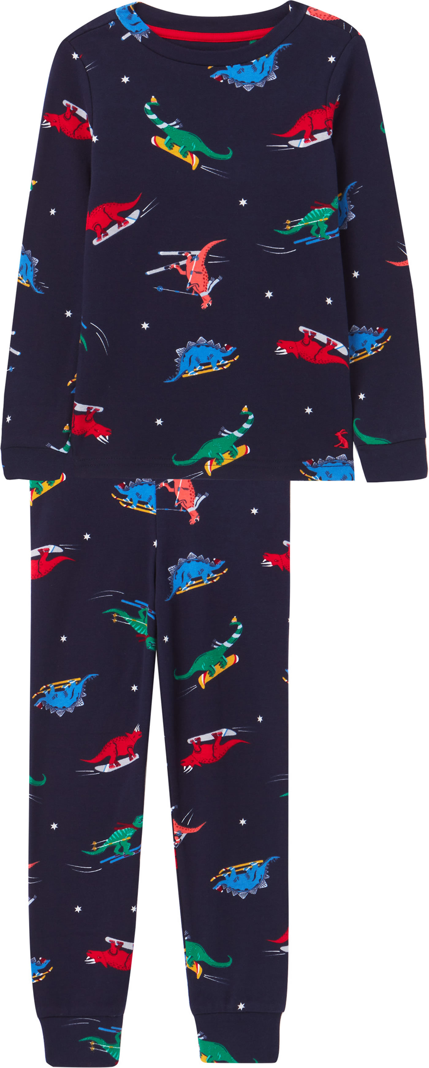 Graues Krokodil Tom Joule Neu Jungen Kipwell Langärmliges Pyjama-Set