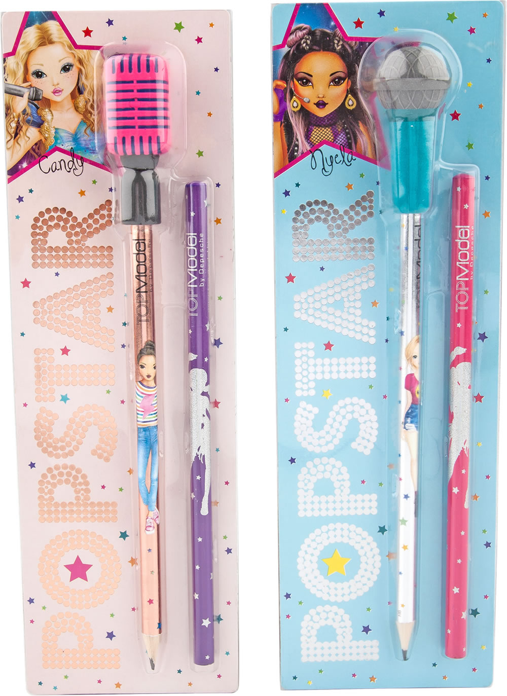 Bazic Fashion Radierer Im 4er-Pack – Stylische Streifen-Radiergummis Für Schule & Büro