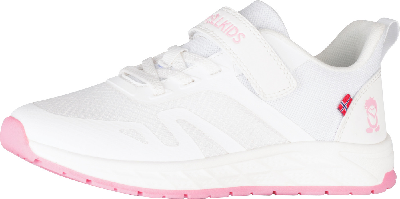 Trollkids Freizeit-Sneaker 'Alesund' mit Klett - White/Peony Rose - 30