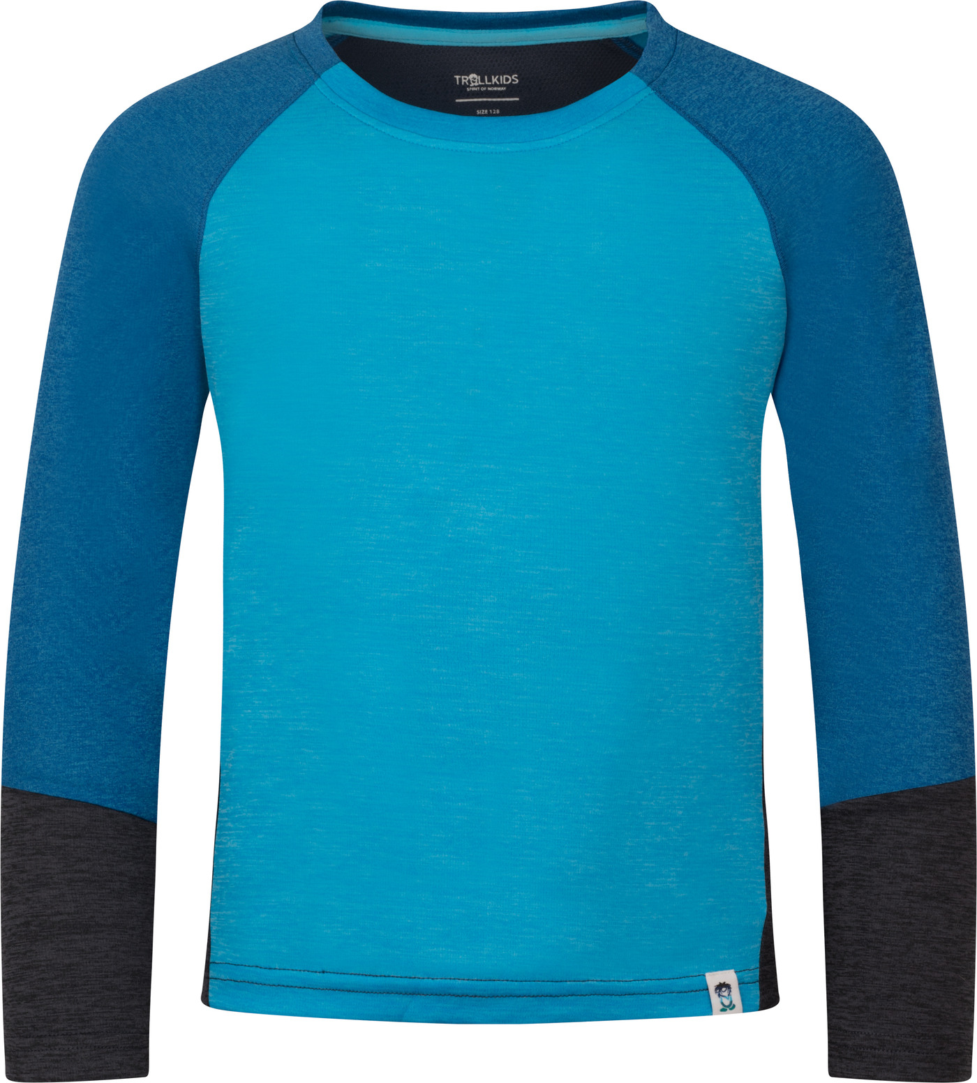 Trollkids Funktions-Langarmshirt 'Seiland' mit UPF 30+ - Pool Blue/Alpine Blue/B - 110