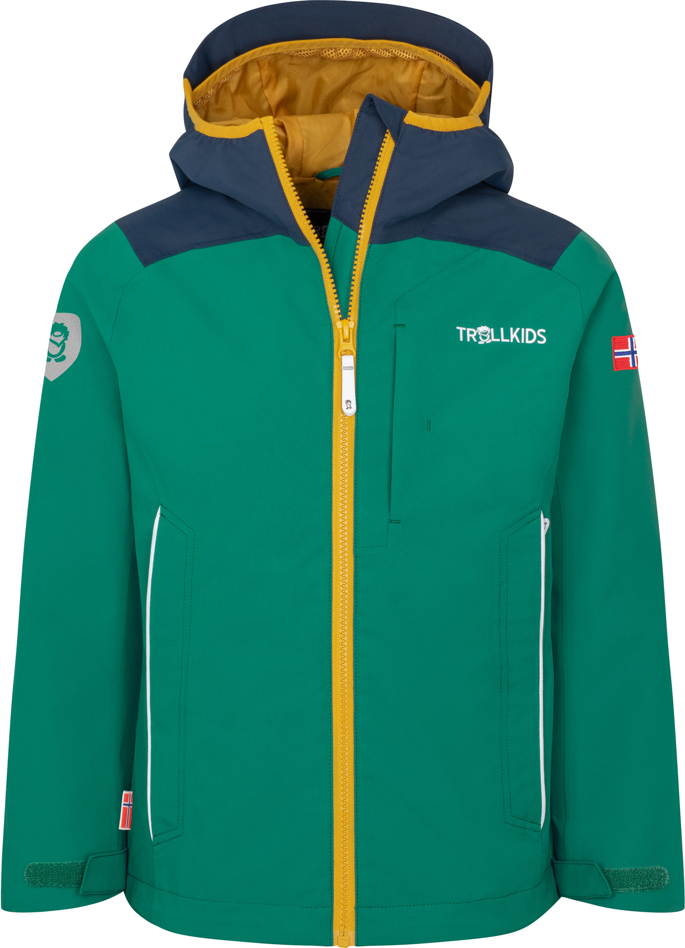 Trollkids Regenjacke 'Kids Bergen' - Jungle Green/Navy - 116