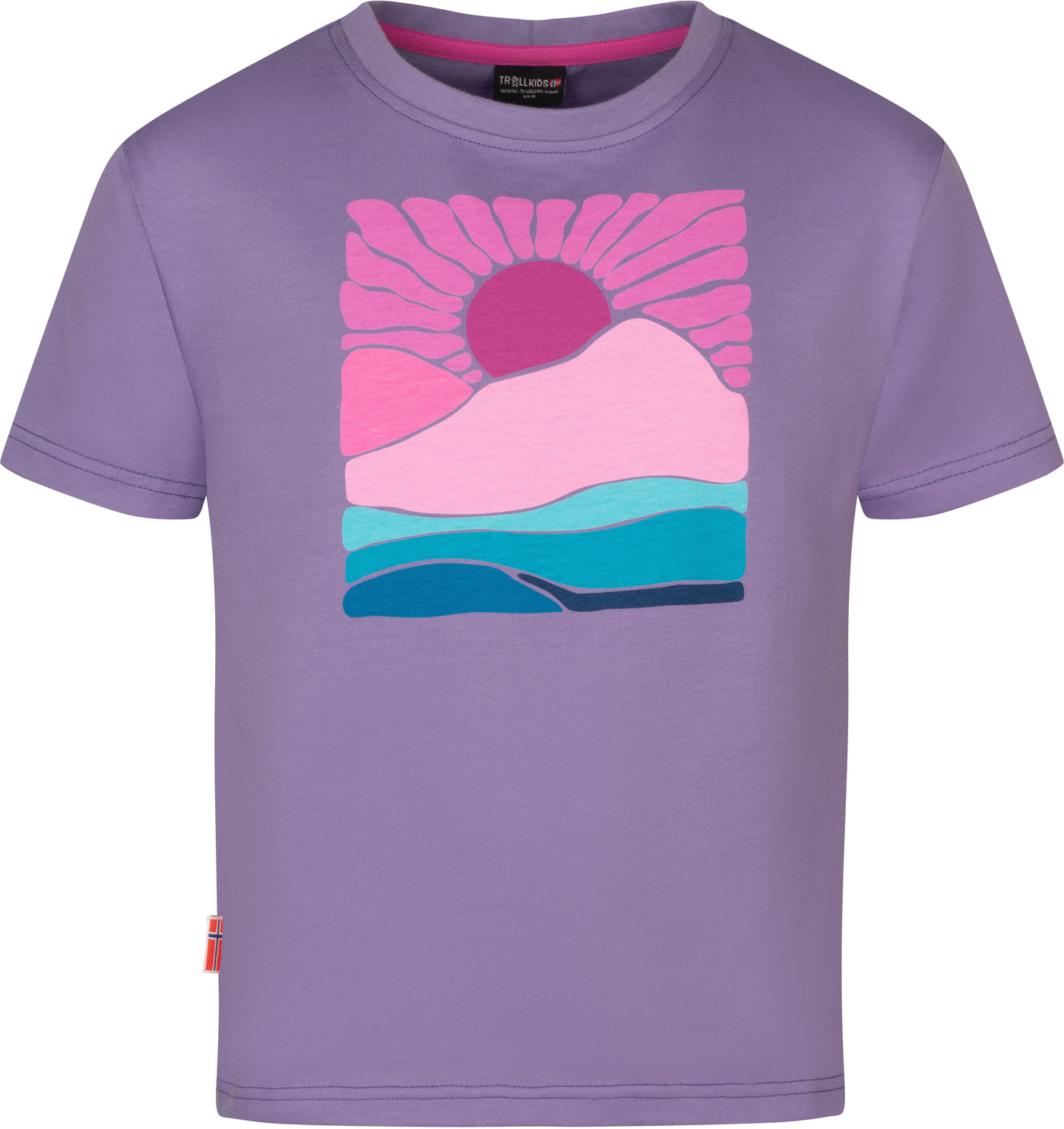 Trollkids T-Shirt 'Falketind Girls' aus 100 % Bio-Baumwolle mit UPF 30+ - Lilac - 128