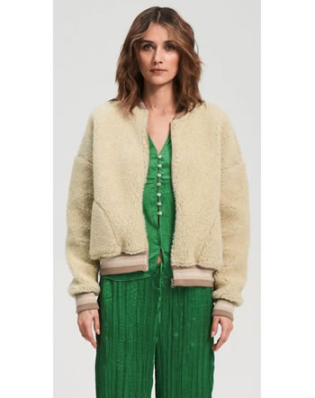 Alwero Damenjacke Bomberjacke aus Wolle BOOM - Sand Brown