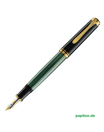 Pelikan Kolben-Füllhalter Souverän M400 schwarz-grün /G6