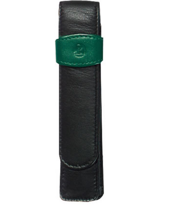 Pelican leather case for 1 pen black and green