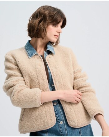 Alwero Damenjacke aus Wolle TYBS ADULT - Sand Brown