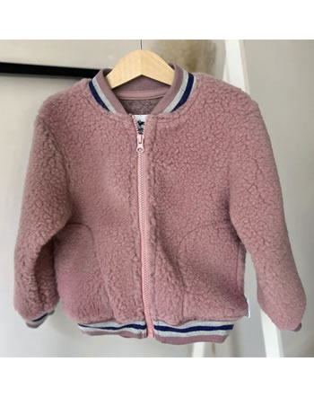 Alwero Bomber jacket for children wool BOOM JUNIOR venetian pink