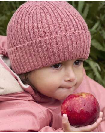 CeLaVi Beanie aus Merinowolle und Baumwolle - Brick Dust