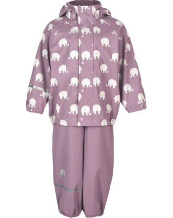 CeLaVi PU rain set jacket and trousers with elephants burlwood 1372-433